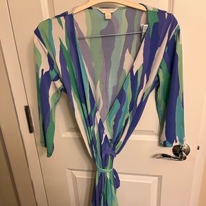 Tori Richard 3/4 sleeve Wrap dress